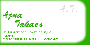 ajna takacs business card